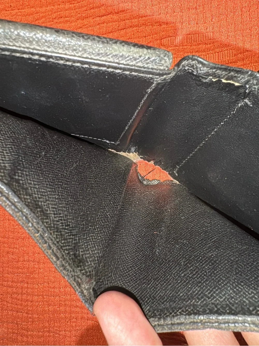 Louis Vuitton Black Damier Graphite Leather Wallet